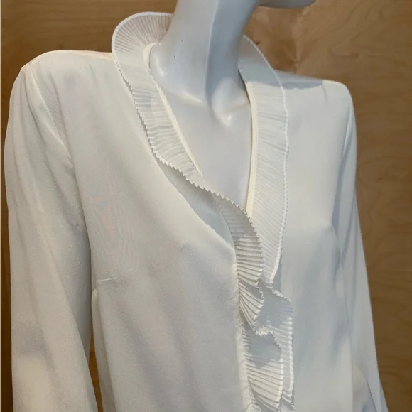Sandro Ivory Ruffle Blouse - Picture 7 of 11